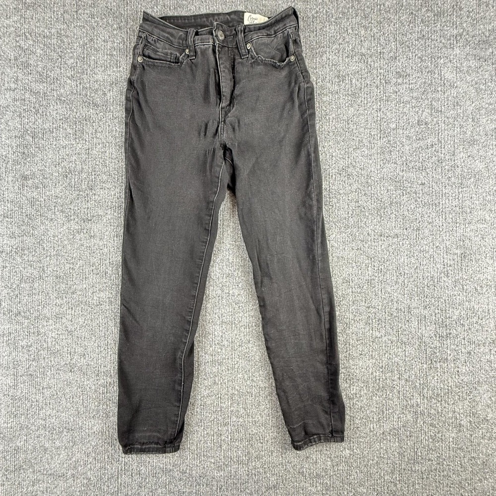 Cosmic Blue Love Jeans Womens 4 Charcoal Wash Skinny Ankle‎ Stretch Denim